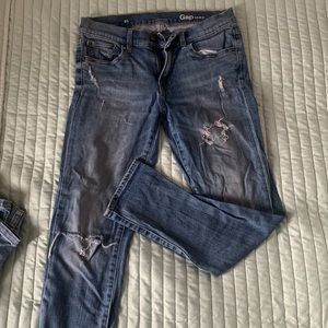 Gap skinny and ripped jeans